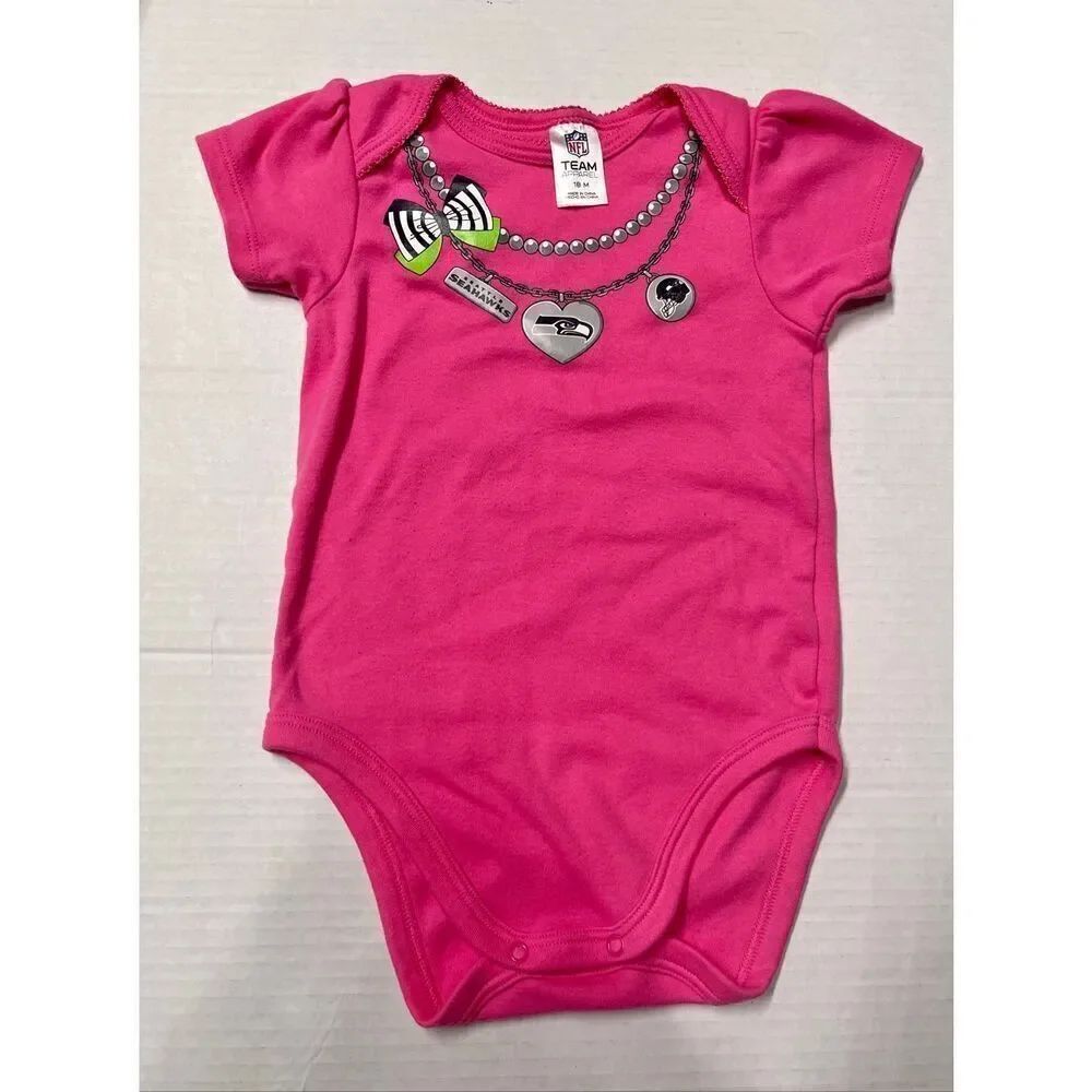 Team Apparel Seattle Seahawks Pink Bodysuit   Girls Size 18 Months
